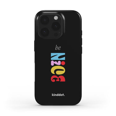 Telefono dėklas "Be nice" juodas