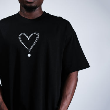 kinddot. x KNOCK heart juodi marškinėliai