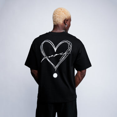 kinddot. x KNOCK heart juodi marškinėliai