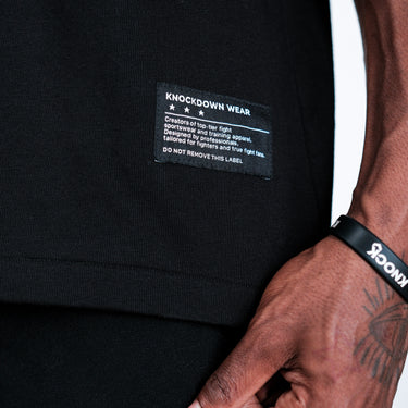 kinddot. x KNOCK colorblock juodi marškinėliai