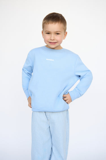 Blue Kids’ Sweatshirt “kinddot.”