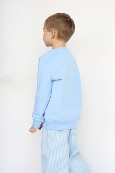 Blue Kids’ Sweatshirt “kinddot.”