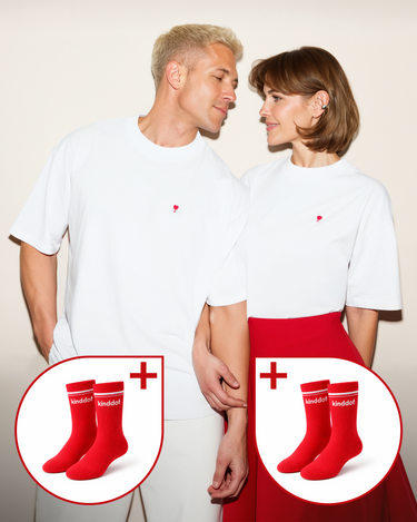 RINKINYS: 2X VALENTINO MARŠKINĖLIAI + 2X VALENTINO KOJINĖS